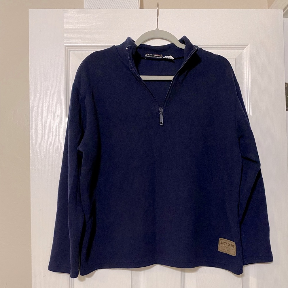 Men's Navy Blue Quarter-Zip Sweater